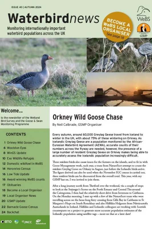 40th issue of Waterbird News