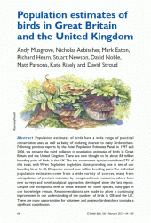  Avian Population Estimates Panel Report