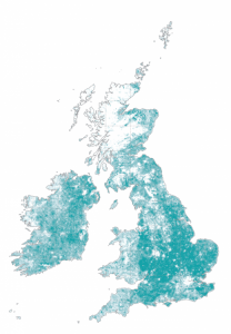 Winter abundance of Fieldfare during the seasons of 2007/8 to 2010/11
